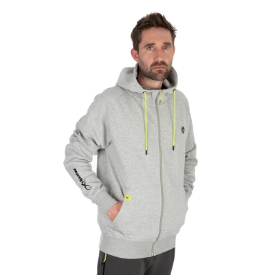 Afbeelding van Matrix Black Edition Full Zip Hoody Grey Marl Lime Maat : Xxlarge