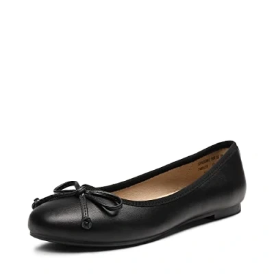 Afbeelding van DREAM PAIRS Klassieke ballerina&#039;s voor dames, modieuze platte zwart.