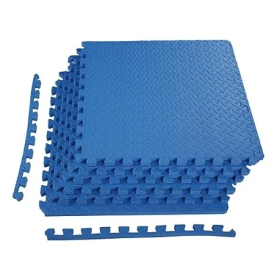 Afbeelding van BalanceFrom Puzzelmat met in elkaar grijpende tegels van EVA schuim, 1,9 cm dik, 7,6 m², blauw