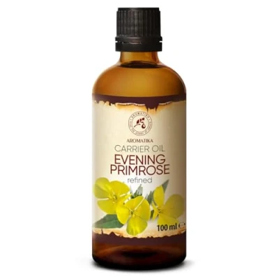 Afbeelding van Teunisbloemolie (Evening Primrose Oil) 100 ml, 100% puur natuurlijke basisolie dragerolie rijk aan mineralen en vitamines voor intensieve huidverzorging massage wellness maken van eigen