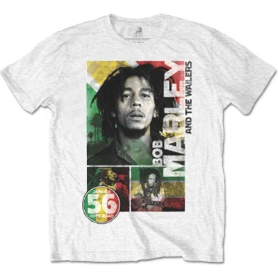 Afbeelding van Bob Marley 56 Hope Road Rasta Heren T shirt XL Wit