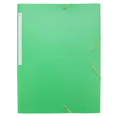 Afbeelding van Waytex Elastiekmap met 3 kleppen, polypropyleen, 4,5/10, zacht, ondoorzichtig, A4, groen, 1 stuk