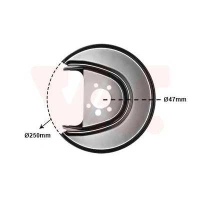 Afbeelding van VAN WEZEL 5814373 Stofplaat remschijf Achteras links AUDI: A1 Hatchback, VOLKSWAGEN: Polo V Hatchback