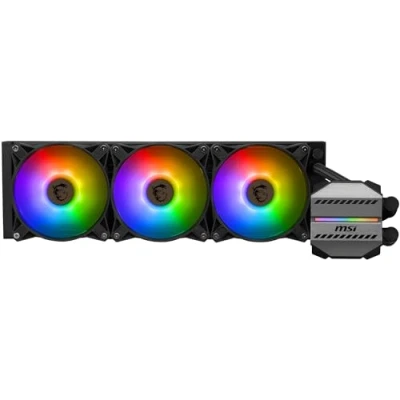 Image de MSI MAG CORELIQUID M360 Système de refroidissement liquide processeur Taille radiateur : 360 mm (pour LGA1150, LGA1151, LGA1155, LGA1156, LGA1200, LGA1700, LGA2011, LGA2011 3, LGA2066, AM4, TR4, AM5) cuivre 120