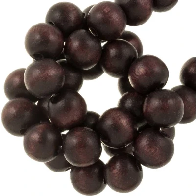 Afbeelding van Houten Kralen Vintage Look (10 mm) Chestnut (86 stuks)