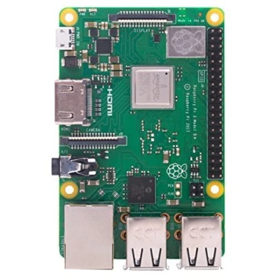 Image de Raspberry Pi 3 Modèle B + Plaque de base, vert