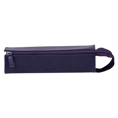 Afbeelding van RHODIA 319035C pennenetui Rhodiarama nachtblauw 23 x 5 cm platte opening voor gebruik als kunstleer opslag van pennen, potloden, viltstiften, kleine benodigdheden