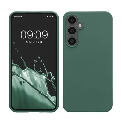 Afbeelding van kwmobile telefoonhoesje geschikt voor Samsung Galaxy S23 FE Hoesje smartphone Back cover in dennengroen