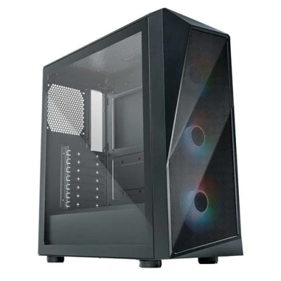 Image de Cooler Master CMP 520 Mid tower ATX panneau latéral fenêtré (verre trempé) pas d&#039;alimentation (ATX) noir USB/Audio