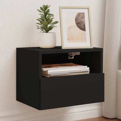 Afbeelding van Tv wandmeubels 2 st 40x30x30 cm bewerkt hout zwart