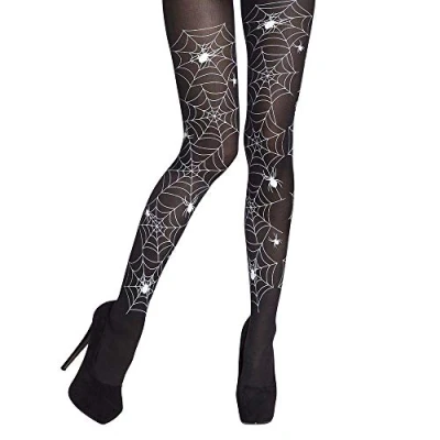 Afbeelding van Boland Panty Cobweb Volwassenen Vrouwen Heks Halloween en Horror