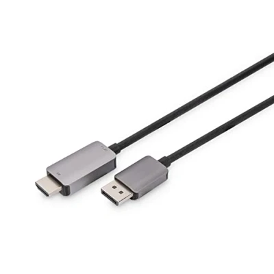 Afbeelding van Digitus DB 340305 018 S DisplayPort kabel Adapterkabel stekker, HDMI A stekker 1.8 m Zwart 8K UHD, Afgeschermd (drievoudig), Flexibel,