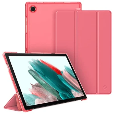 Afbeelding van Fintie Ultradunne beschermhoes voor Samsung Galaxy Tab A8 10,5 2022/2021 met transparante achterkant inch tablet SM X200/X205/X207 roze