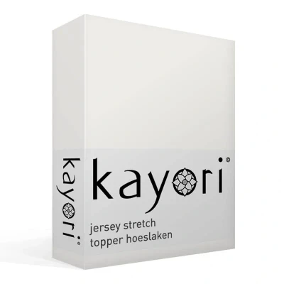 Afbeelding van Kayori Shizu Topperhoeslaken stretch Jersey Offwhite 180/200 220 180/200,180/210,180/220 (Kleur: Offwhite)