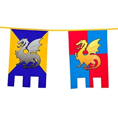 Image de Ligne de drapeau Knight avec carré dragon
