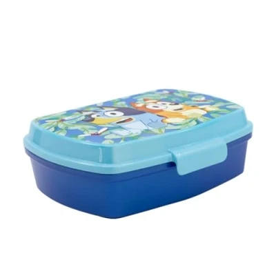 Afbeelding van My sweety pop Broodtrommel Lunchbox voor kinderen Kleuterschool School Vakantie Maaltijden 17 cm Cadeau idee Bluey Blauw jongens