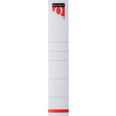 Afbeelding van Rugetiket Quantore smal 34x190mm zelfklevend wit