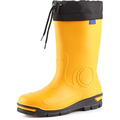 Afbeelding van Ladeheid LA RB 487 Dames Regenlaarzen Rubber Hoog Waterdicht PVC Geel/Zwart 31