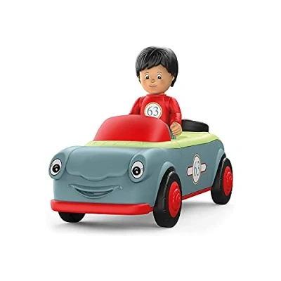 Afbeelding van Toddys Speelgoedauto Oldy Junior 18 Cm Rood/grijs 2 delig