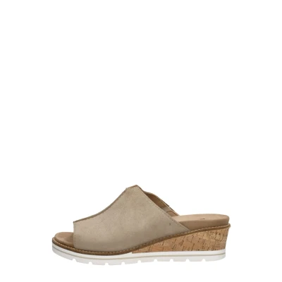 Afbeelding van SUB55 Muiltjes, Dames, Maat: 40, Beige Leer