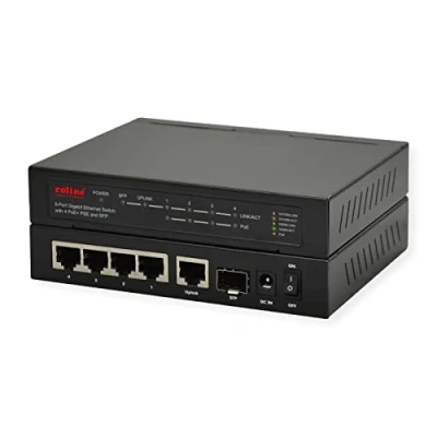 Afbeelding van Roline Netwerk switch 10 / 100 1000 MBit/s PoE functie