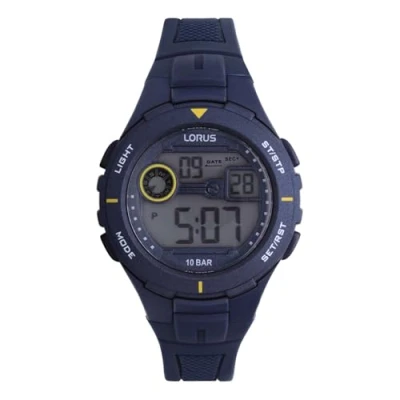 Afbeelding van Lorus Kinder digitaal Horloge silicon band blue R2383PX9 Siliconen Blauw 36 mm