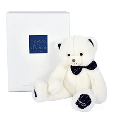 Image de Peluche Ours Histoire d&#039;Ours Preppy Chic 30 cm Ivoire