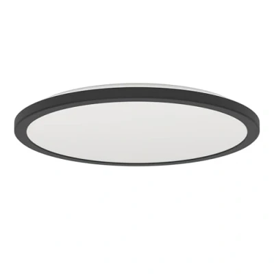 Afbeelding van EGLO Rovito LED Opbouw Plafondlamp Ronde met Afstandsbediening Badkamerverlichting Kunststof Zwart Wit Warm Koud, IP44, Ø 39 cm