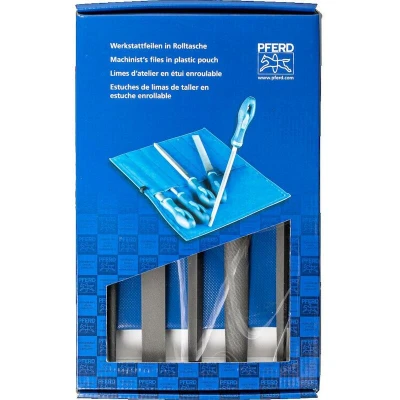 Afbeelding van PFERD 11801541 Werkplaatsvijlenset kap 1 in PVC roltas incl. kartonnen doosje Lengte 250 mm stuk(s)