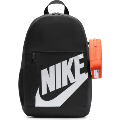 Image de Nike Sac à dos (20 l, pour enfants plus âgés), Noir/Orange/Blanc, HJ4186 010, MISC, Einheitsgröße, sport