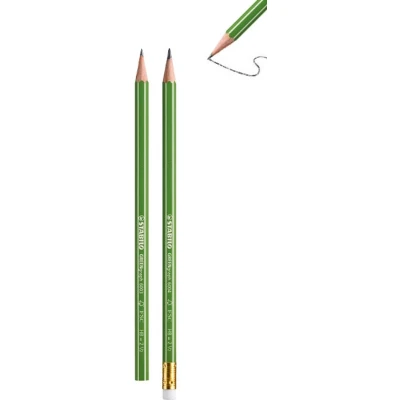 Afbeelding van Stabilo Potlood Greengraph 6004 HB met gumtip 12 stuks
