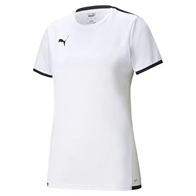 Afbeelding van Puma Teamliga Tshirt print, Dames, Maat: Medium, White/black