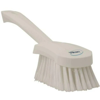 Image de VIKAN 41945 brosse à main, manche court, 270 mm, polyester, doux/fendu, blanc 4194/5