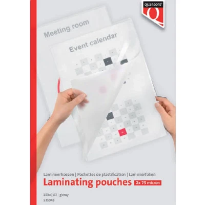 Afbeelding van Lamineerhoes Quantore A3 2x75micron 100stuks