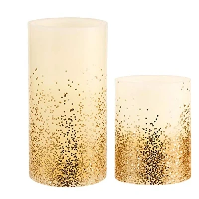 Afbeelding van Pauleen LED kaarsen Wax Golden Glitter 2 stuks