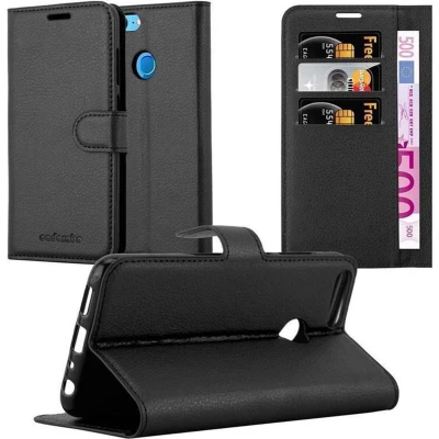 Afbeelding van Cadorabo Hoesje geschikt voor Honor 9 LITE in PHANTOM ZWART Beschermhoes met magnetische sluiting, standfunctie en kaartvakje Book Case Cover Etui