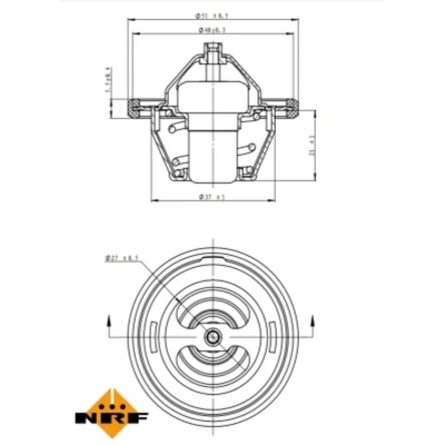 Afbeelding van Thermostaat, koelvloeistof NRF 725154