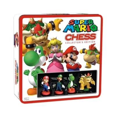 Afbeelding van Super Mario Schaakset 32 Custom Sculpt Schaakstukken Inclusief Iconische Characters Mario; Luigi; Perzik; Toad; Bowser Themed Chess Game