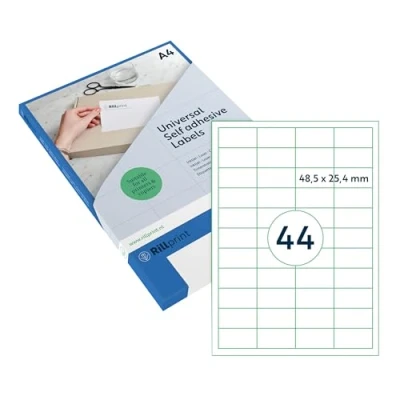 Afbeelding van Etiket Rillprint 48.5x25.4mm mat transparant 1100 etiketten