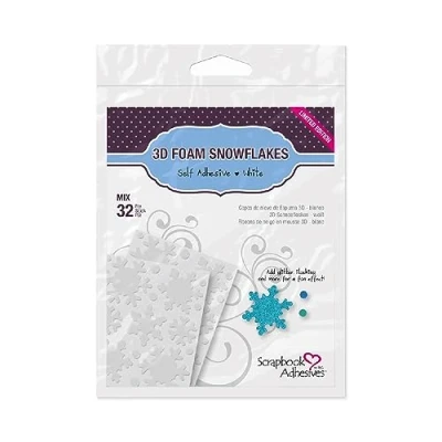 Afbeelding van Scrapbook Adhesives 3D Foam Snowflakes (58pcs) (01216) (DISCONTINUED)