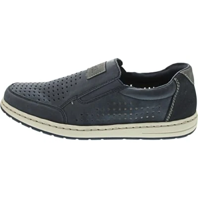 Afbeelding van Rieker 18267 mocassinheren, Blauw