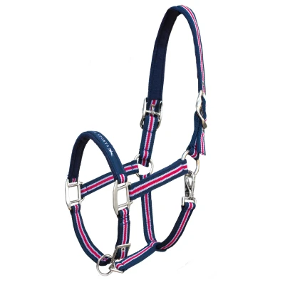 Image de Schockemöhle Licol Memphis Nylon Marine/Rouge/Stripe Full