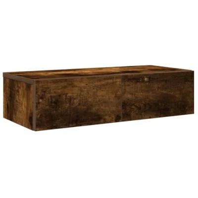 Afbeelding van vidaXL Wandschap met lades 60x26,5x15 cm bewerkt hout gerookt eiken