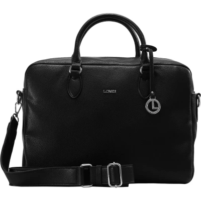 Afbeelding van L.CREDI Handtas Schoudertas met laptopvak Ella Handle Bag Black Zwart