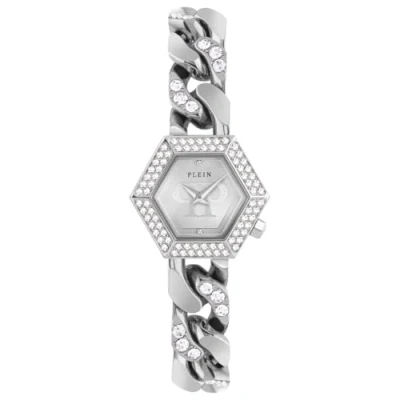 Afbeelding van Philipp Plein The Hexagon Groumette PWWBA0123 Horloge Staal Zilverkleurig Ø 28 mm