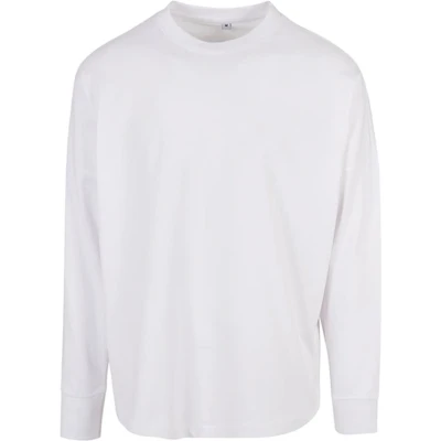Afbeelding van Oversized herenshirt &#039;Cut Longsleeve&#039; met ronde hals White XS