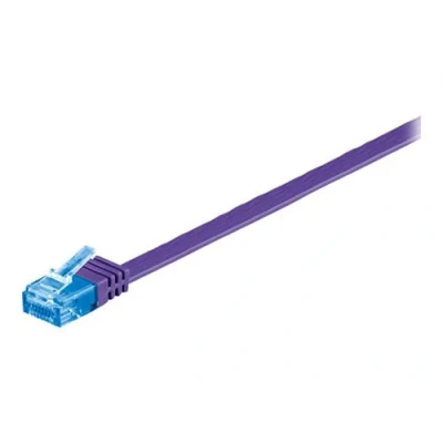 Image de goobay Cordon de raccordement RJ 45 (M) pour 1 m UTP CAT 6a moulé, plat violet