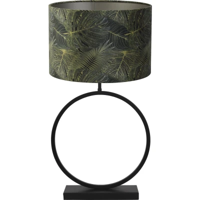 Afbeelding van Light &amp; Living Tafellamp Liva/Livigno Zwart/Eiwit Ø40x78,5cm