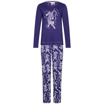 Afbeelding van Rebelle Tiger Star Pyjama Bio Katoen Paars Maat 48