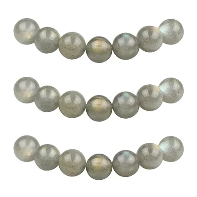 Afbeelding van MJDCB 85 stuks grijze maanstenen kralen, losse natuurlijke halfedelsteen, voor het maken van armbanden, halskettingen en sieraden, harde stenen ronde modesieraden
